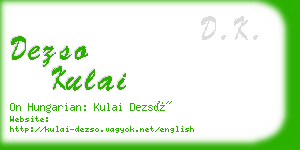 dezso kulai business card
